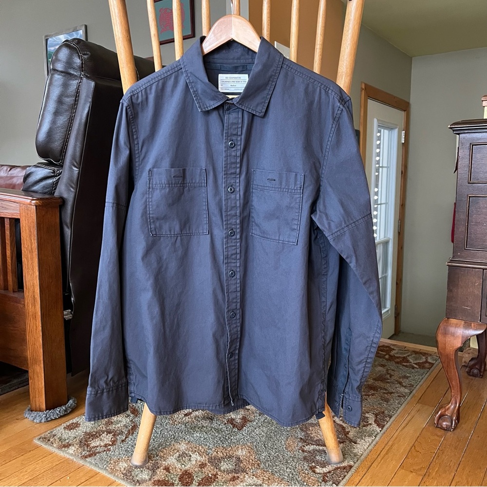 REI Slate-Blue Button-Up Shirt